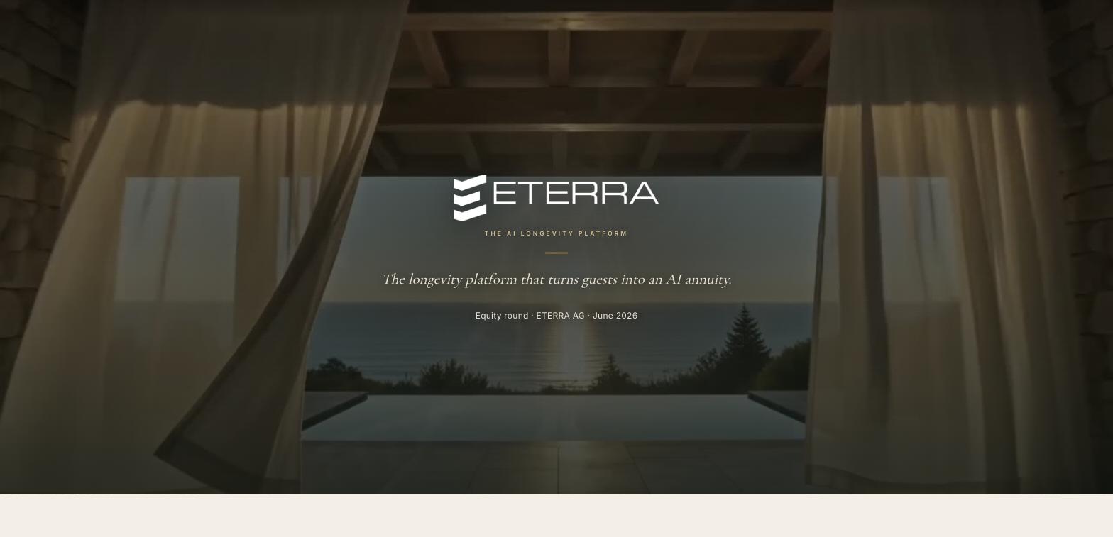 ETERRA – The AI Longevity Platform one-pager